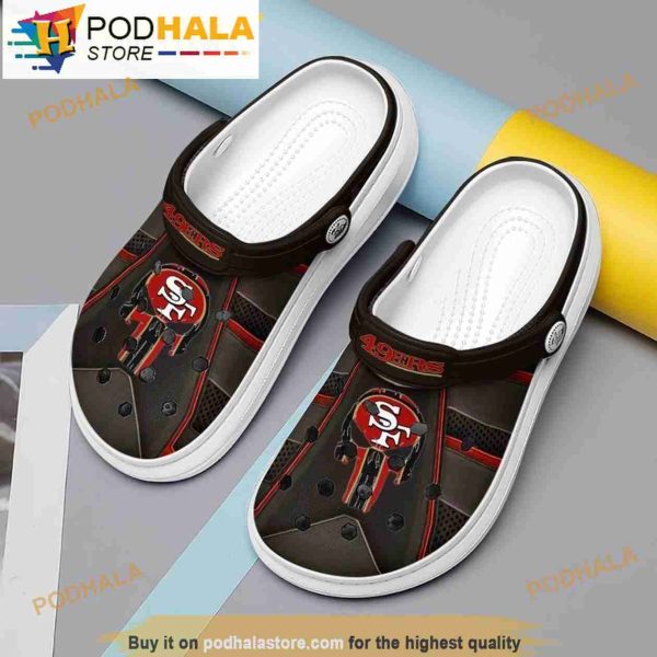 Football Skull Sf 49ers NFL 3D Crocs Clogs