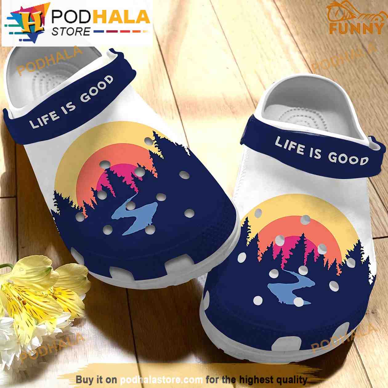 Forest 3D Crocs Crocband Life Is Good Forest 3D Crocs Crocband Life Is Good
