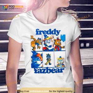 Freddy Fazbear Grid Boyfriend Fit Girls Shirt