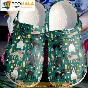 French Bulldog And Wine Dog 3D Crocs Crocband