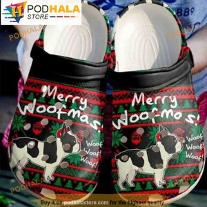 French Bulldog Merry Woofmas Dog 3D Crocs Crocband
