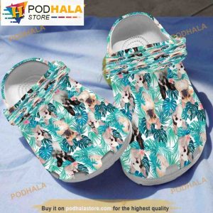 French Bulldog Palm Leaf Tropical Dog In 3D Crocs Crocband