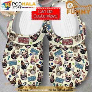 French Bulldog Pattern 3D Crocs Crocband Classic Clog