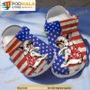 French Bulldog Puppy I Love Moms 4th Of July Dog In 3D Crocs Crocband