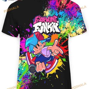 Friday N Funkin Kids 3D T-Shirt