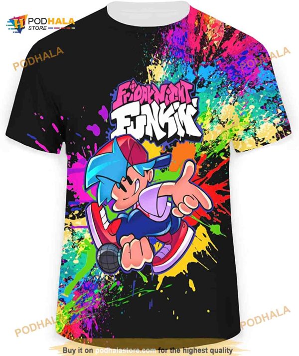 Friday N Funkin Kids 3D T-Shirt