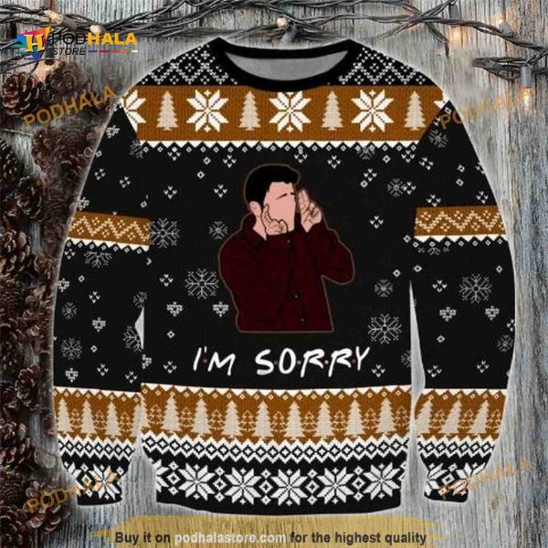 Friends I’m Sorry Christmas Gift Ugly Xmas Wool Sweater