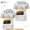 Front Page Newspaper Print 3D Shirt