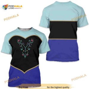 Frozen Costume, Anna, Disney 3D Shirt