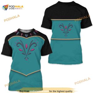 Frozen Costume, Elsa Coronation, Disney Princess 3D Shirt