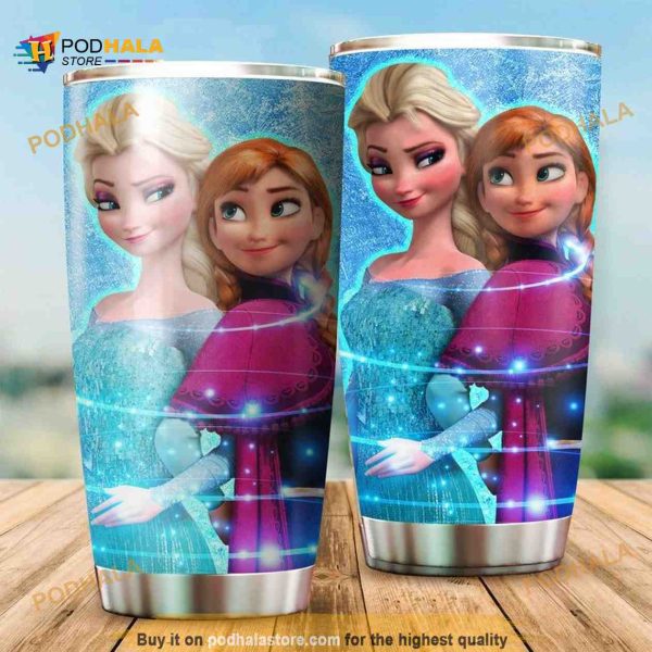 Frozen Elsa And Anna Gift Travel Coffee Tumbler