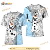 Frozen Olaf Blue Cross Comic Book Patterns Disney Unisex 3D Shirt