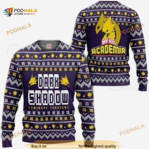 Fumikage Tokoyami Dark Shadow My Hero Academia Ugly Anime Christmas Sweater