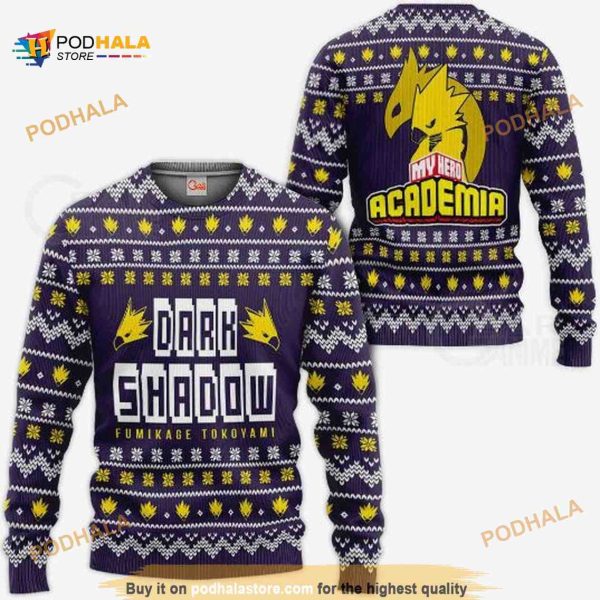 Fumikage Tokoyami Ugly Christmas Dark Shadow My Hero Academia Anime Christmas Sweater