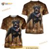 Funny Animal Cute Rottweiler Dog 3D Shirt