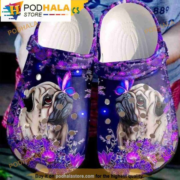 Funny Animal Pug Dog Crocband 3D Crocs