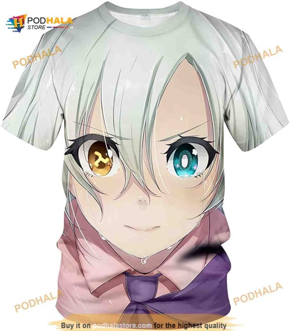 Funny Anime Short Sleeve Shirt The Seven Deadly Sins Manga Pullover Tee