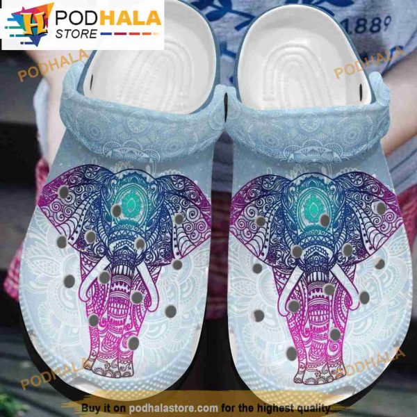 Funny Big Elephant Crocband 3D Crocs