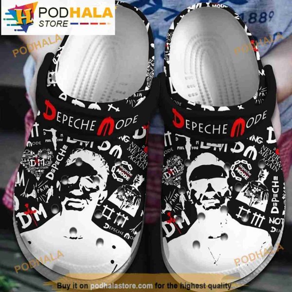 Funny Black And White Depeche Mode Crocband 3D Crocs