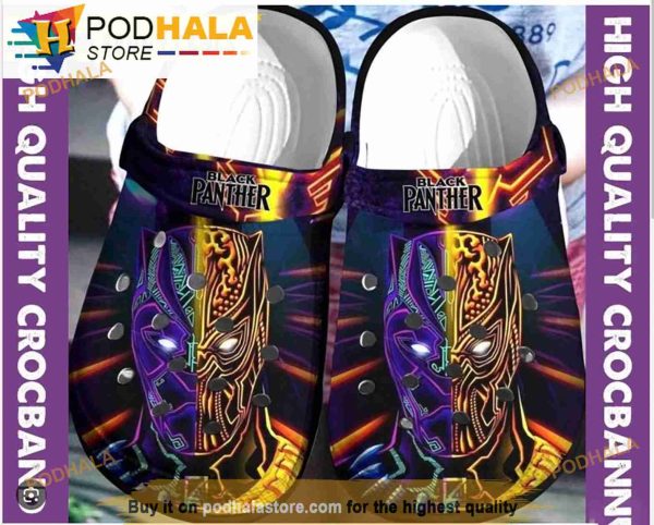 Funny Black Panther Crocband 3D Crocs