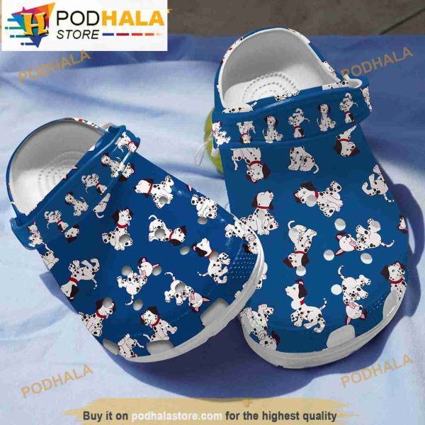 Funny Blue Dalmatian Dog Crocband 3D Crocs