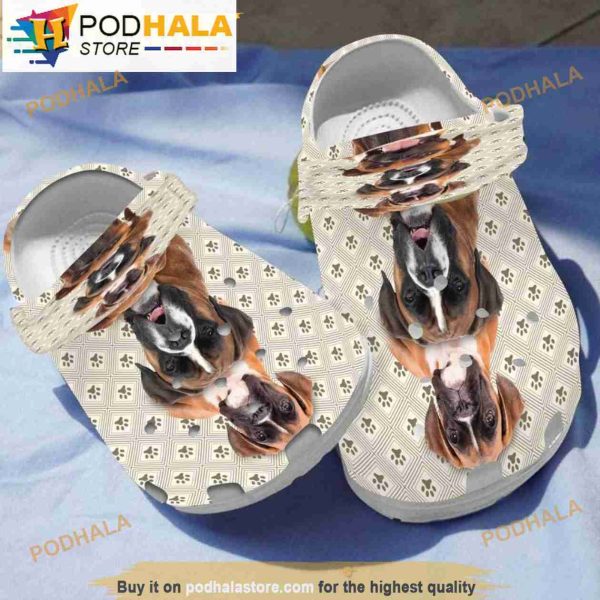 Funny Boxer Dog Crocband 3D Crocs