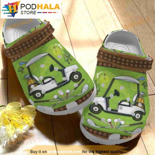 Funny Car Golf Crocband 3D Crocs Clog Shoes