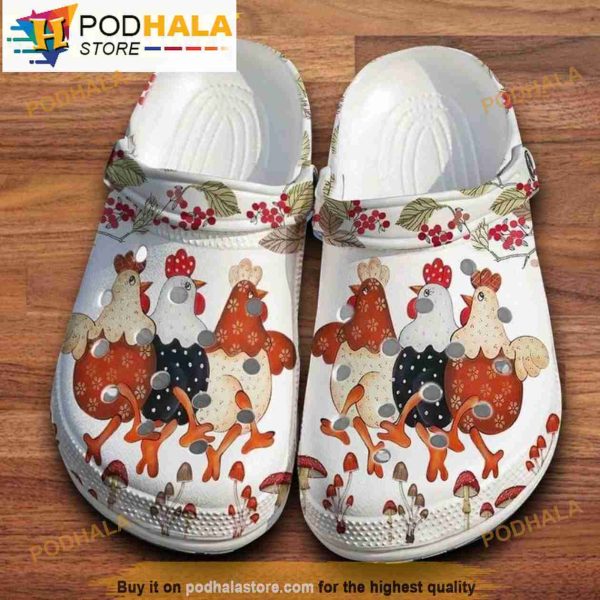 Funny Chickens Mushroom Crocband 3D Crocs