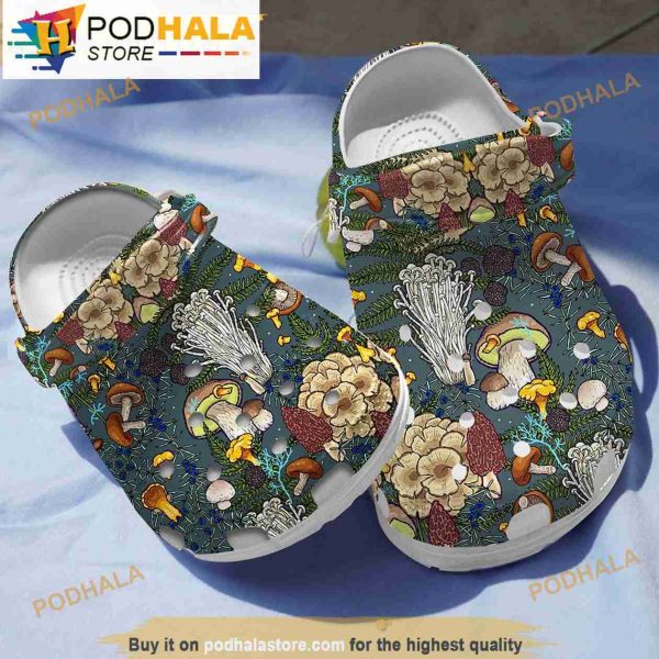 Funny Colorful Mushroom Crocband 3D Crocs