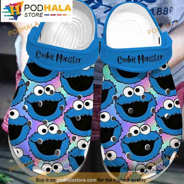 Funny Cookie Monster Muppet Crocband 3D Crocs