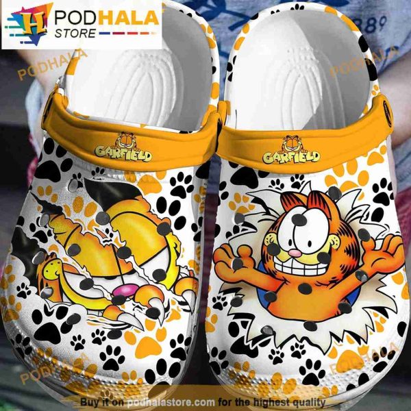 Funny Crocband 3D Crocs Garfield Shoes