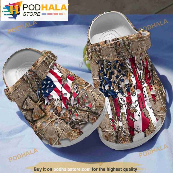 Funny Deer Hunting Crocband 3D Crocs