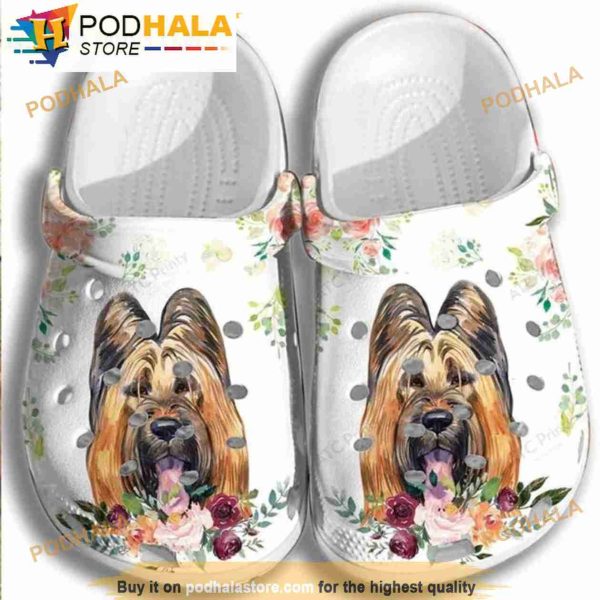 Funny Dog Rose Flower Crocband 3D Crocs