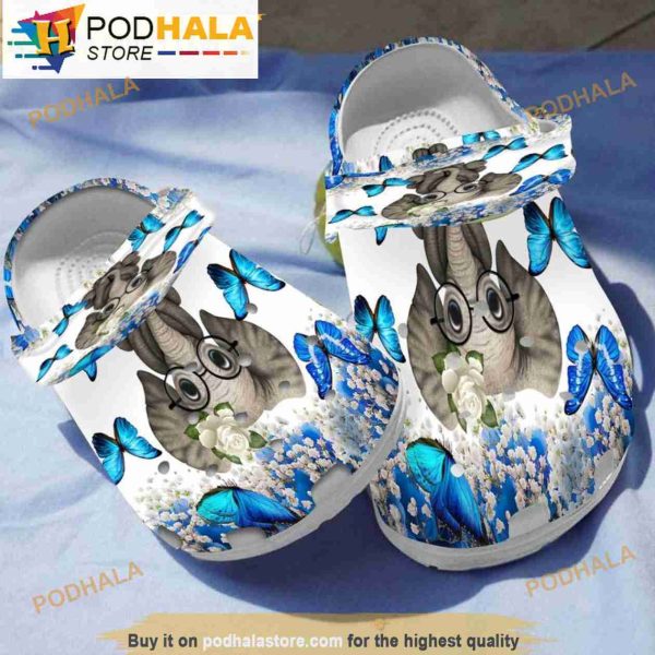 Funny Elephant Cute Butterfly Crocband 3D Crocs