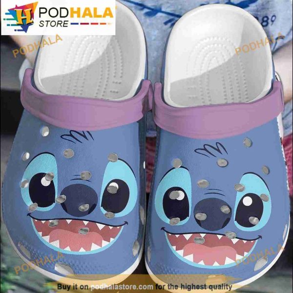 Funny Face Stitch Crocband 3D Crocs Clog Shoes