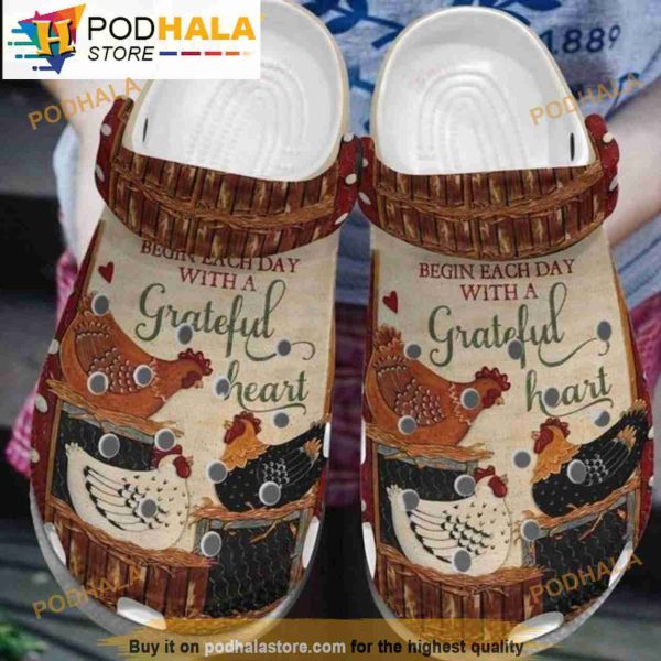 Funny Famillys Chicken Gifts Crocband 3D Crocs Clog Shoes