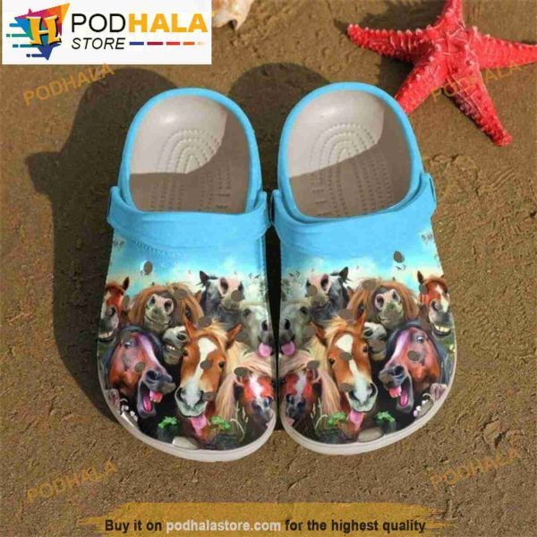 Funny Farmer Horses Birthday Crocband 3D Crocs