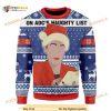 Funny Gearhomies On AOC’s Naughty List Xmas Wool Ugly Sweater