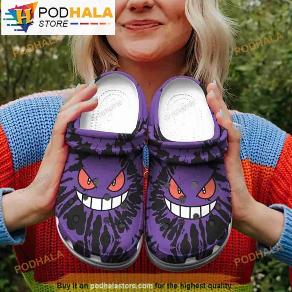 Funny Gengar Movie Pokemon Crocband 3D Crocs Clog Shoes