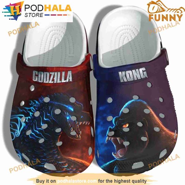 Funny Godzilla Kong Monster Crocband 3D Crocs