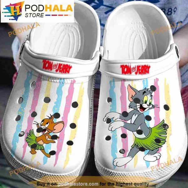 Funny Hawaiian Tom And Jerry Crocband 3D Crocs