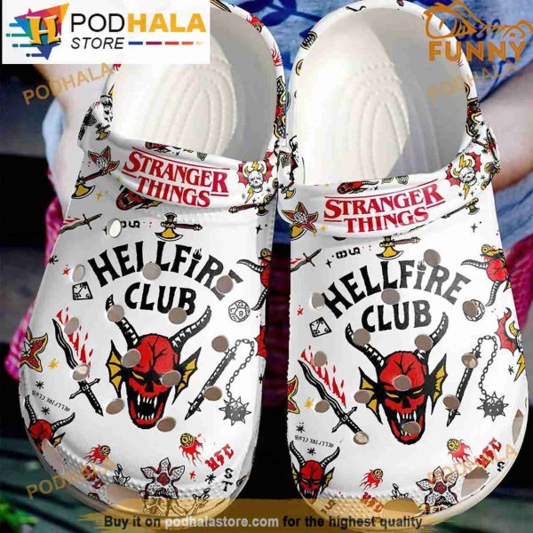 Funny Hellfire Club Stranger Things Crocband 3D Crocs