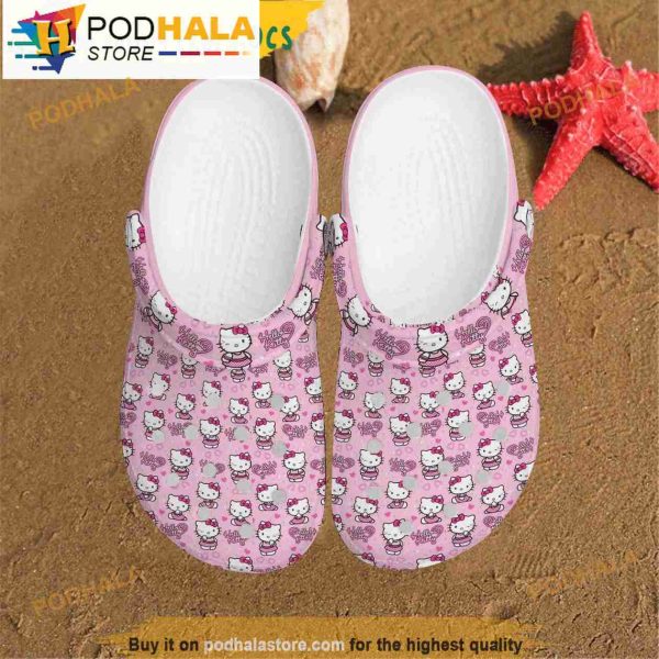 Funny Hello Kitty Cartoon Crocband 3D Crocs