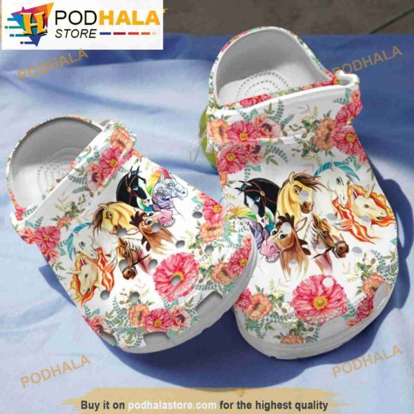 Funny Horse Cartoon Crocband 3D Crocs