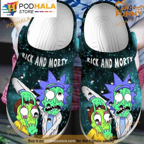 Funny Hypebeast Rick And Morty Crocband 3D Crocs