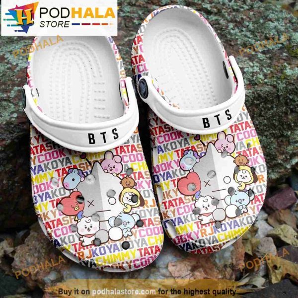 Funny Icoins Bts Crocband 3D Crocs