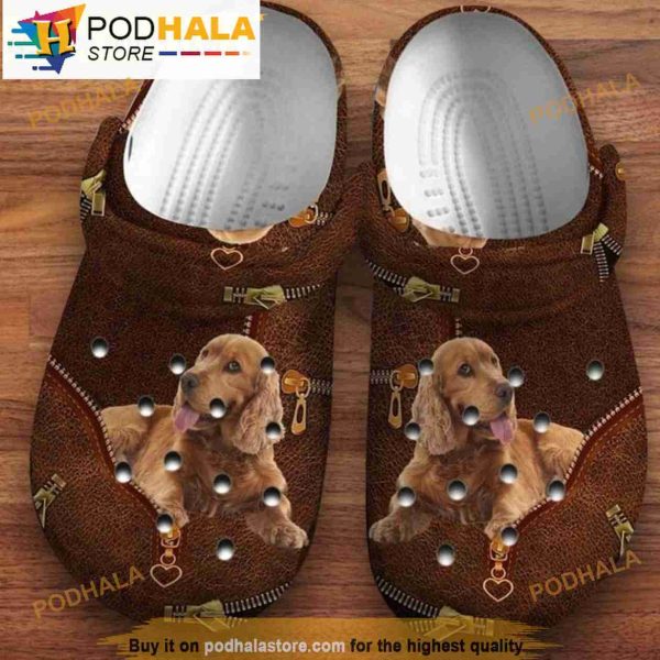 Funny Irish Setter Leather Dog Crocband 3D Crocs