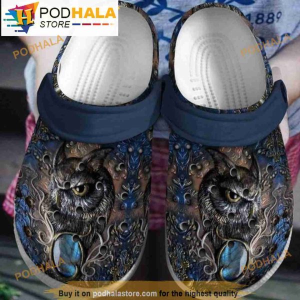 Funny Iron Owl Crocband 3D Crocs