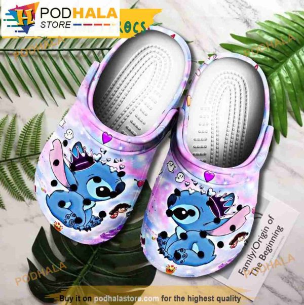 Funny King Stitch Crocband 3D Crocs Clog Shoes