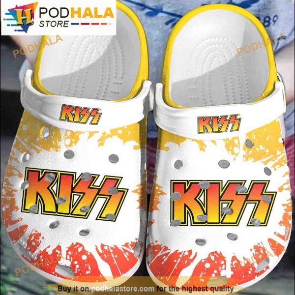 Funny Kiss Rock Band Queen 3D Funny Crocs Crocband Slippers